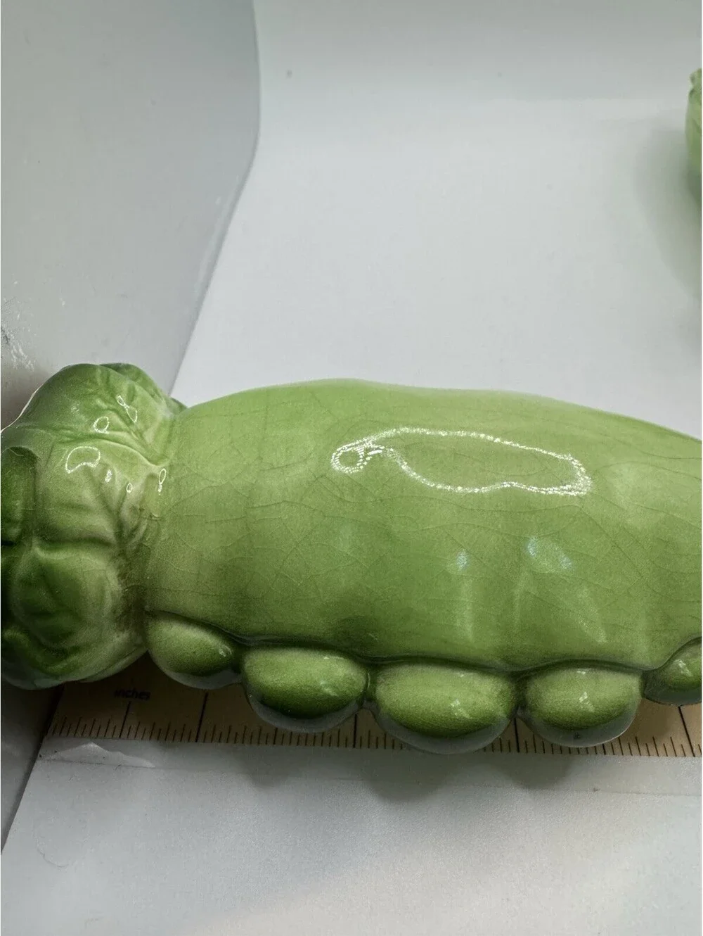 Vintage Pea Pod Salt And Pepper Shakers - Made In Japan With Cork